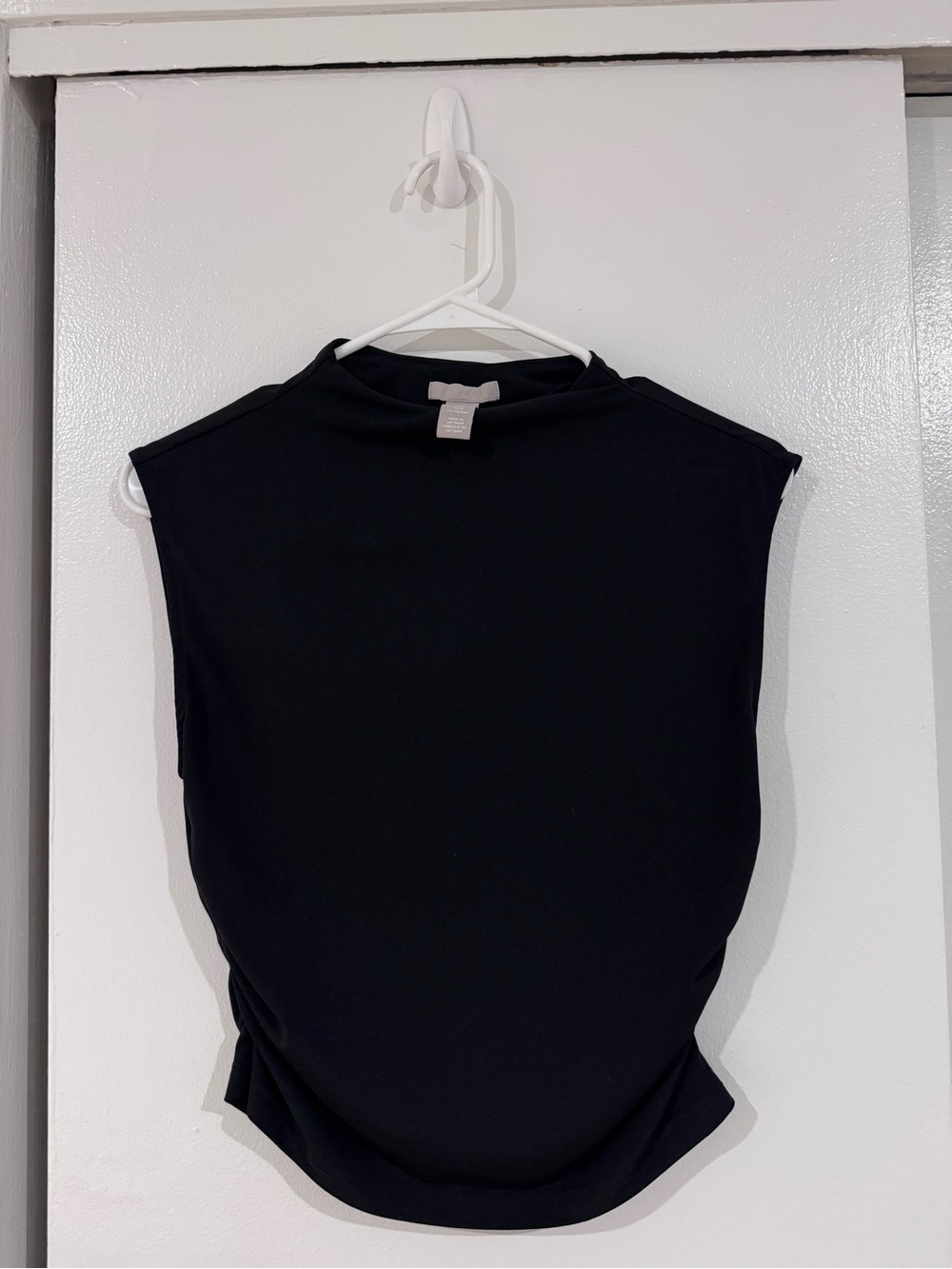 H&M Black Mock Neck Sleeveless Tank Top